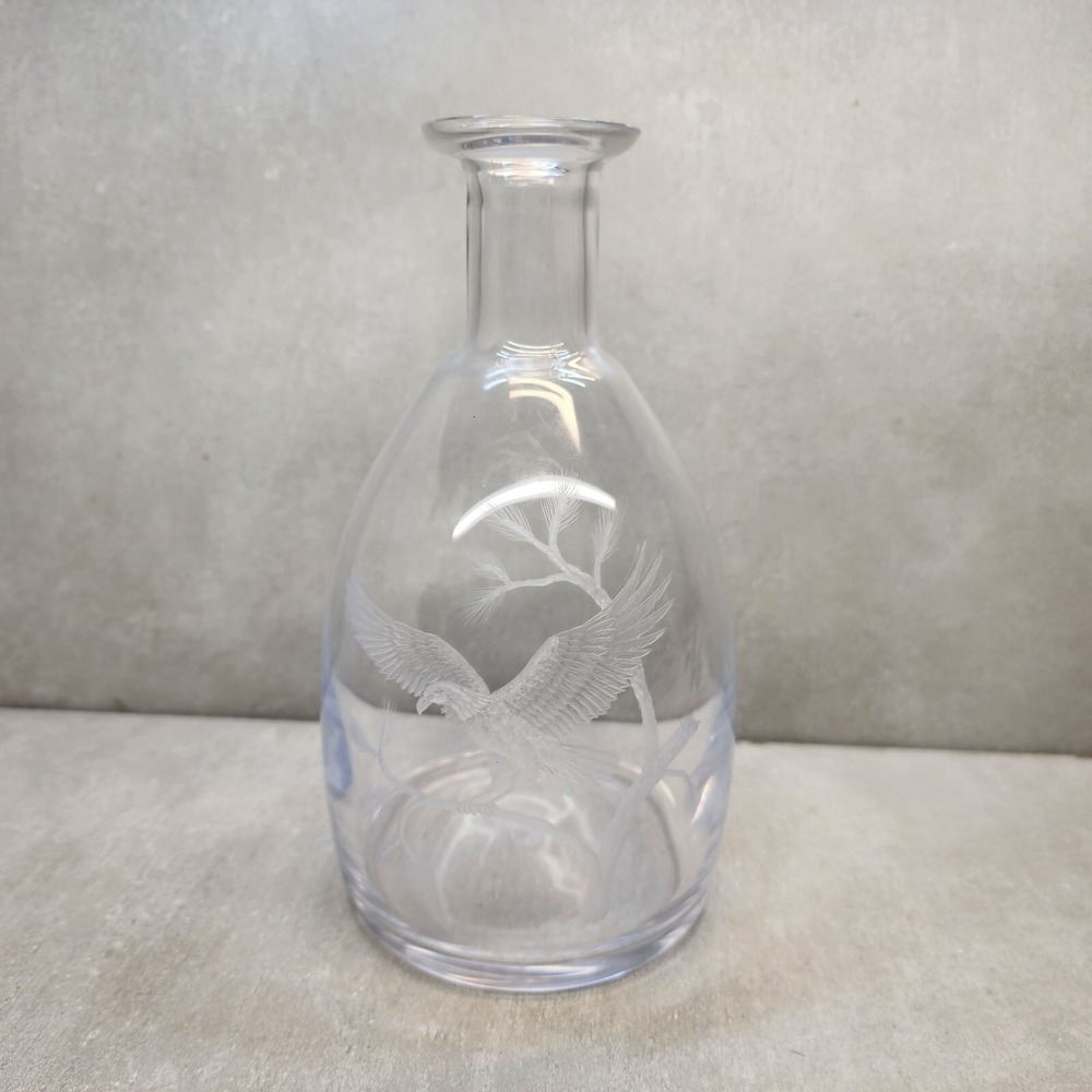 American Eagle Glass Collectible Decanter Engraved 8"